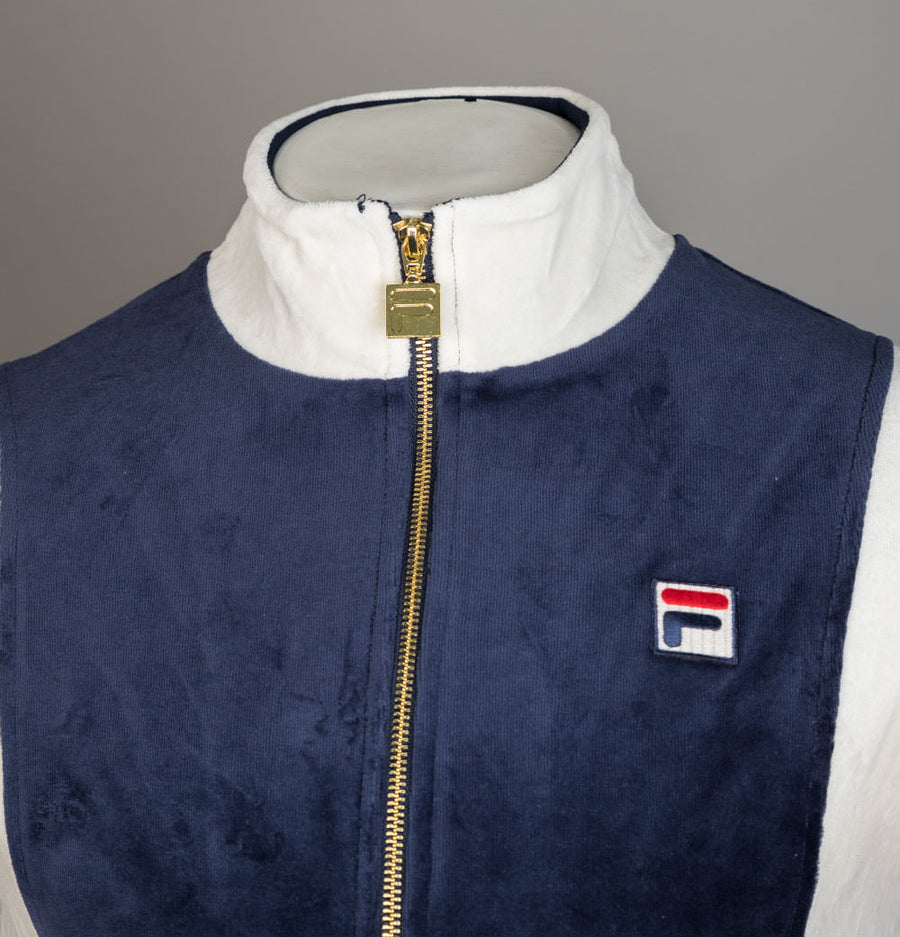 Fila Vintage Floyd Velour Track Jacket Navy