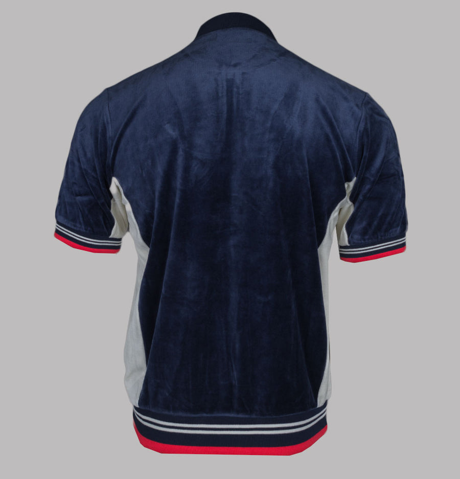 Fila Vintage Lucas SS Velour Track Top Fila Navy