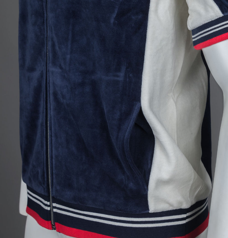 Fila Vintage Lucas SS Velour Track Top Fila Navy