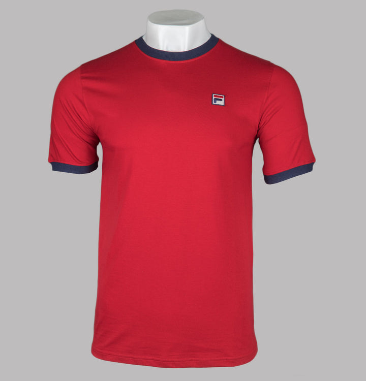 Fila Vintage Marconi Ringer T-Shirt Equestrian Red/Fila Navy