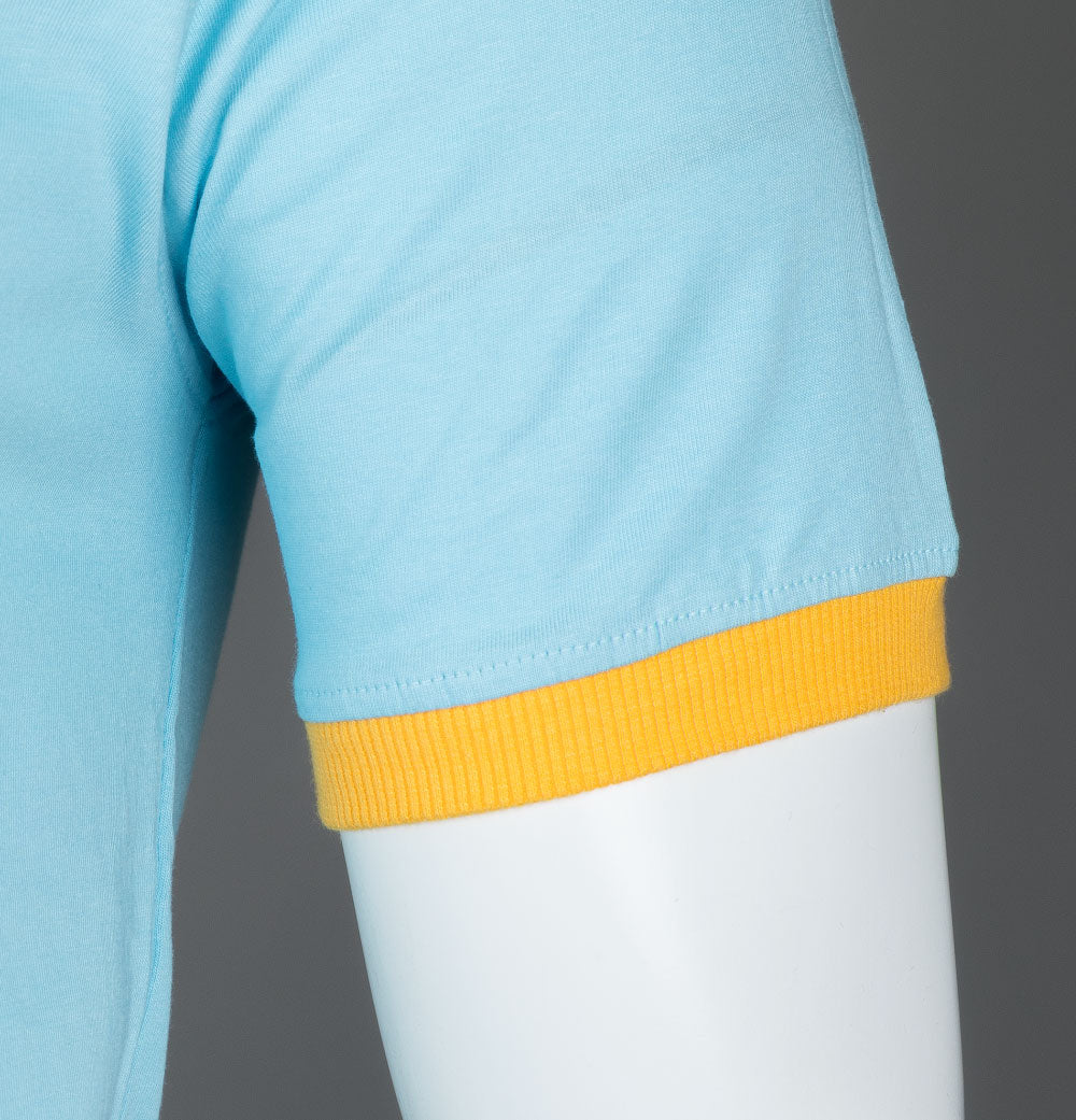 Yellow and blue fila shirt top