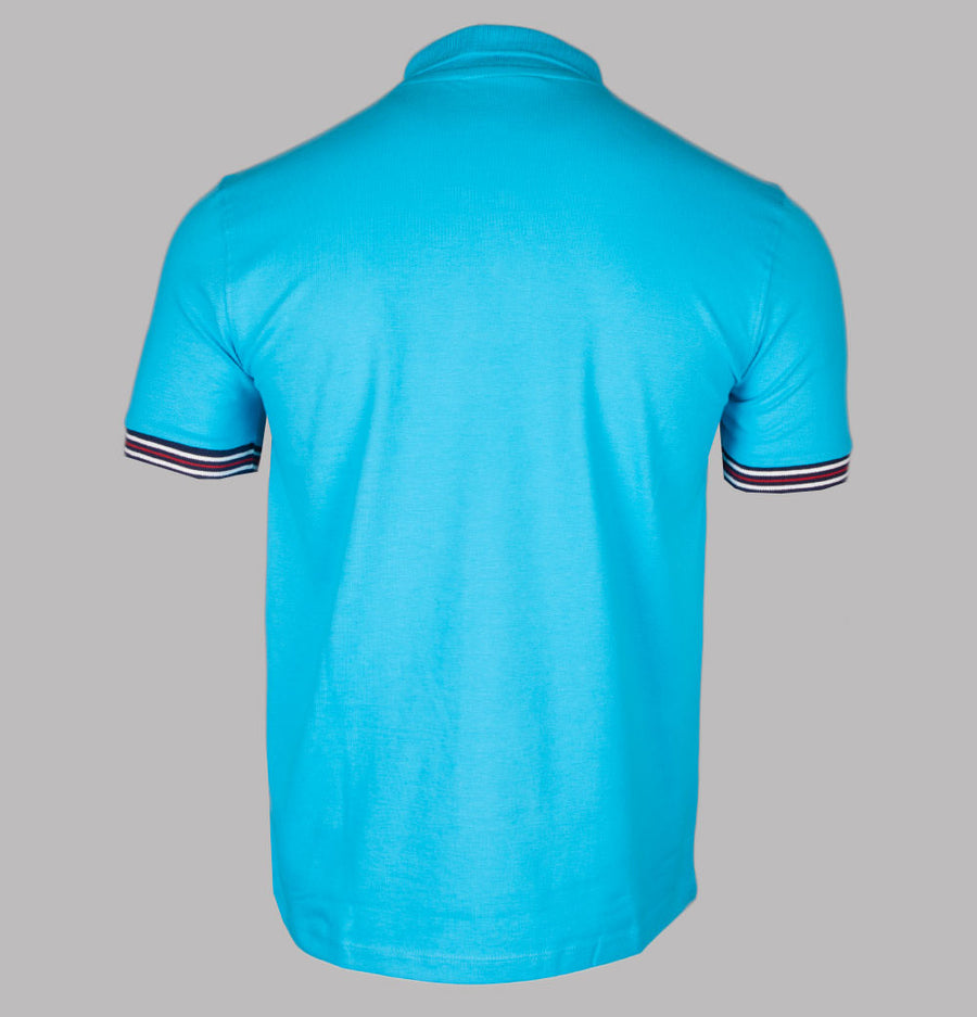 Fila Vintage Omari Heritage Stripe Polo Shirt Aquarius
