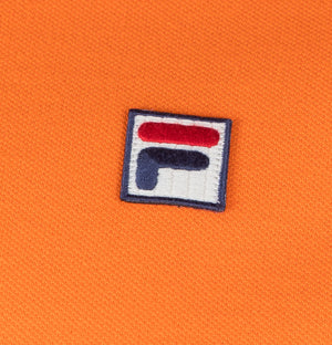 Fila Vintage Omari Heritage Stripe Polo Shirt Orange