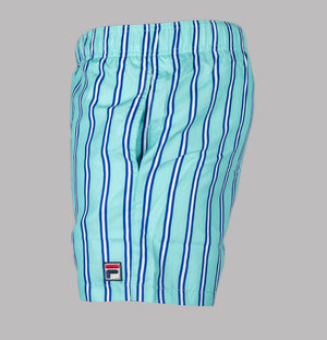 Fila Vintage Parsa Stripe Swim Shorts Aruba Blue