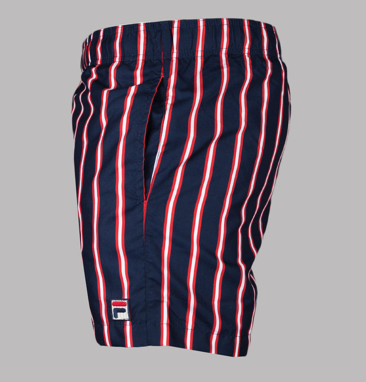 Fila Vintage Parsa Stripe Swim Shorts Fila Navy