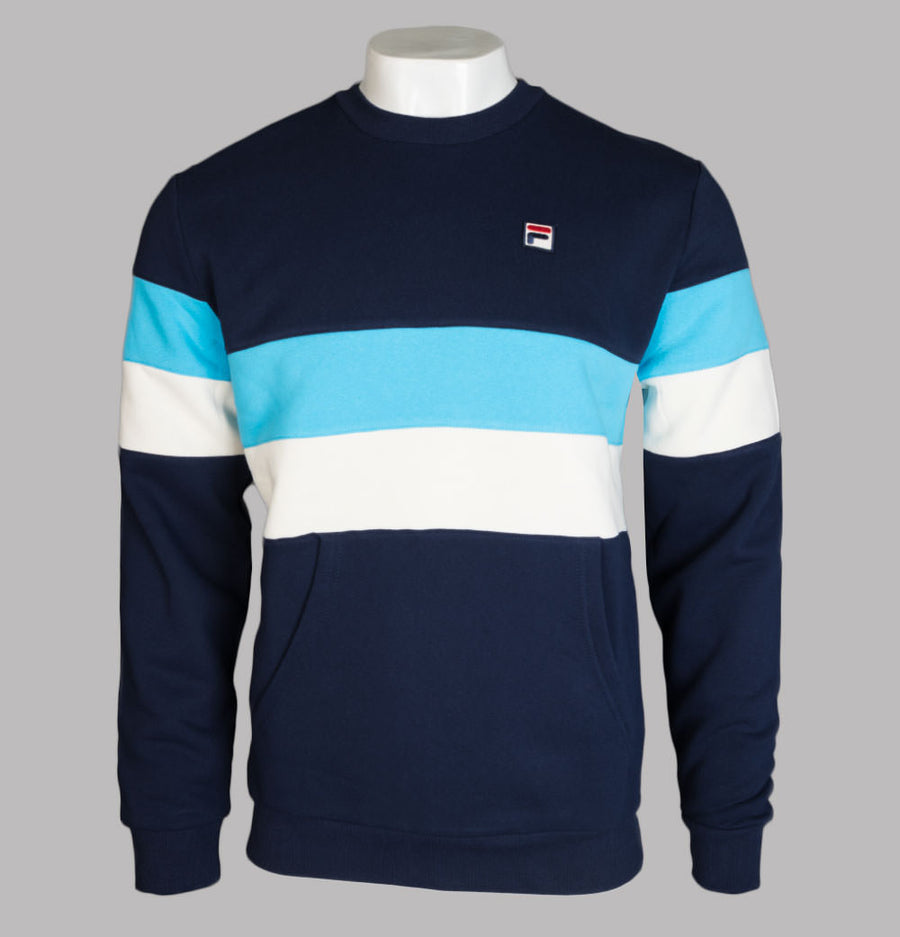 Fila Vintage Roman Colour Block Sweatshirt Navy
