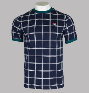 Fila Vintage Slate Ringer T-Shirt Navy