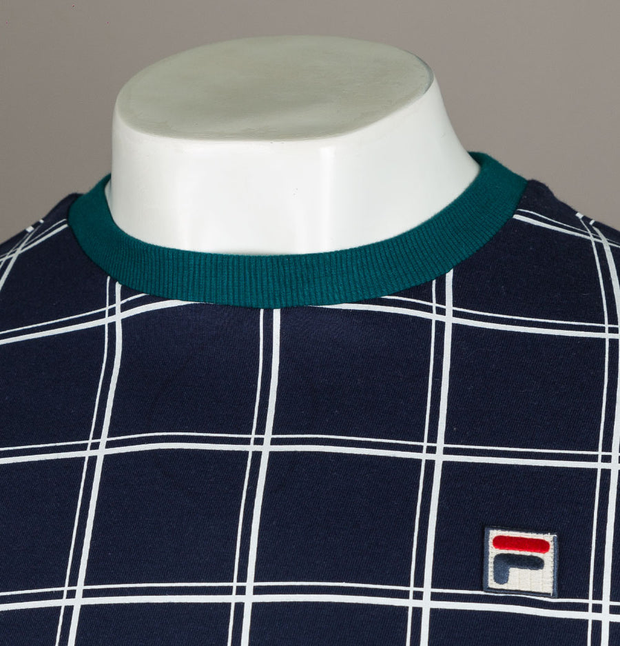 Fila Vintage Slate Ringer T-Shirt Navy