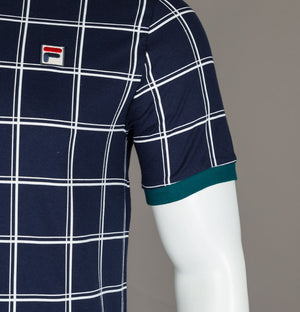 Fila Vintage Slate Ringer T-Shirt Navy