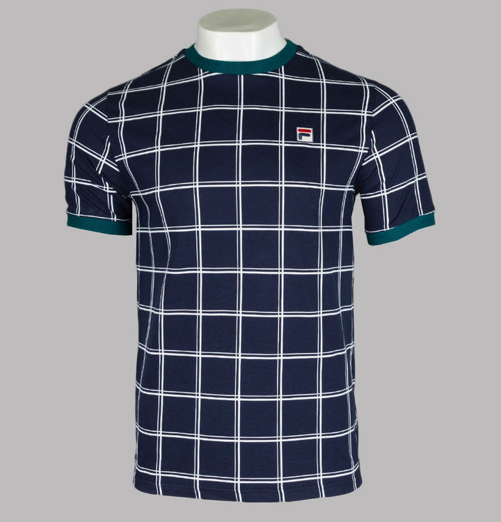 Fila Vintage Slate Ringer T-Shirt Navy