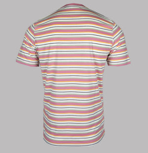 Fila Vintage Zar Stripe T-Shirt Egret/Foxglove
