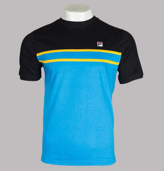 Fila Vintage Baldi T Shirt Blue Aster