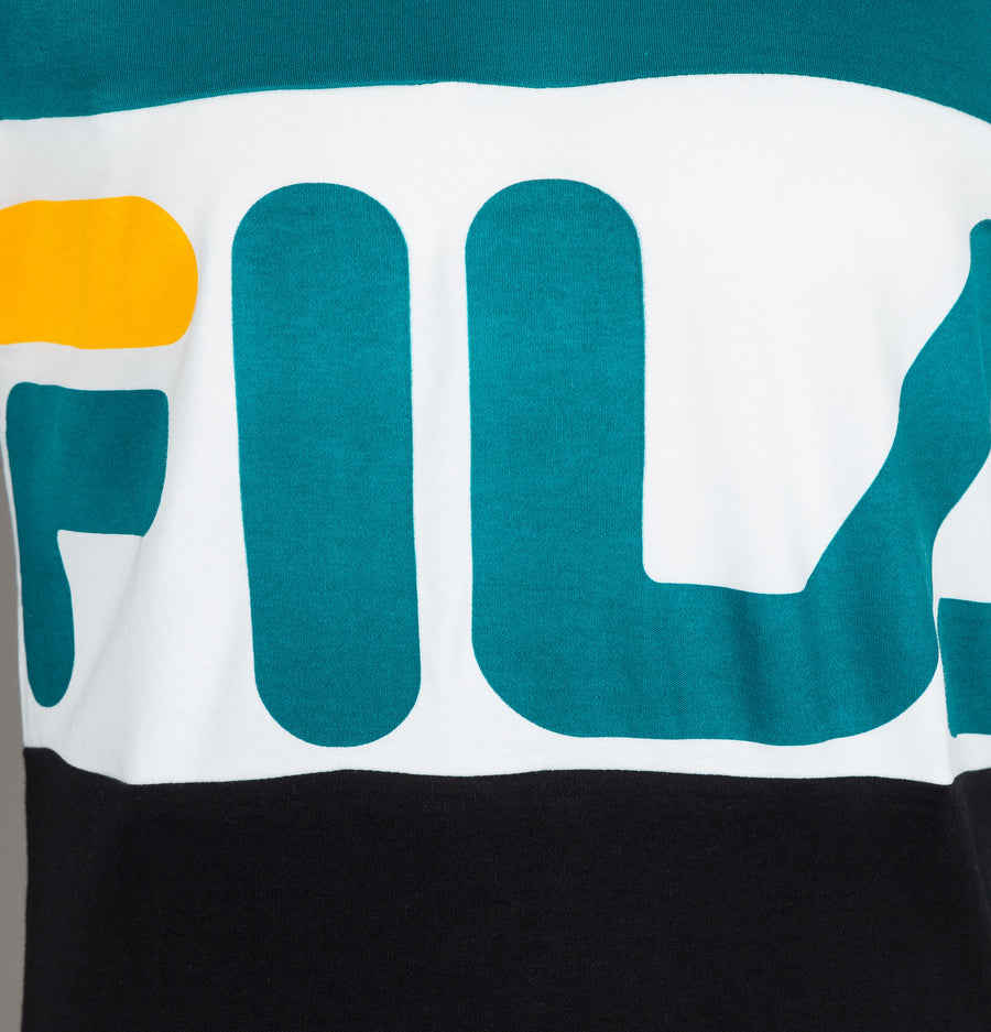Fila Vintage Vialli Colour Block T-Shirt Harbour Blue