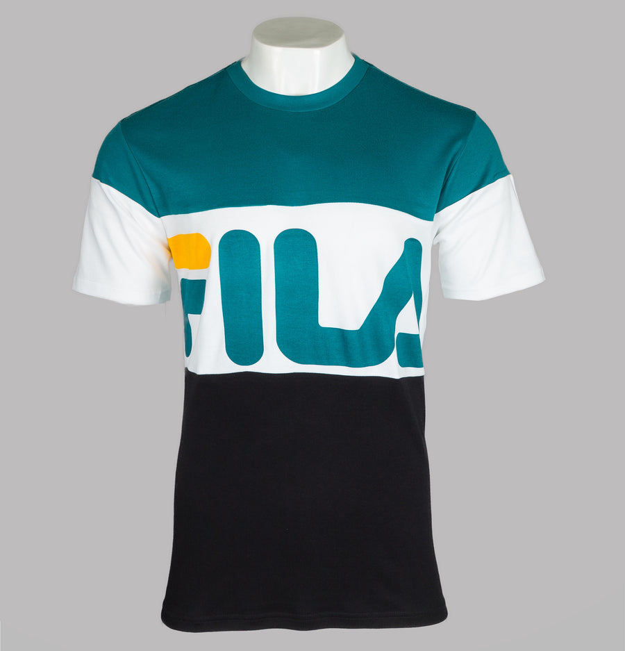 Fila Vintage Vialli Colour Block T-Shirt Harbour Blue