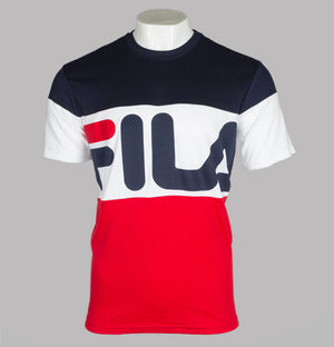 Fila Vintage Vialli Colour Block T-Shirt Navy