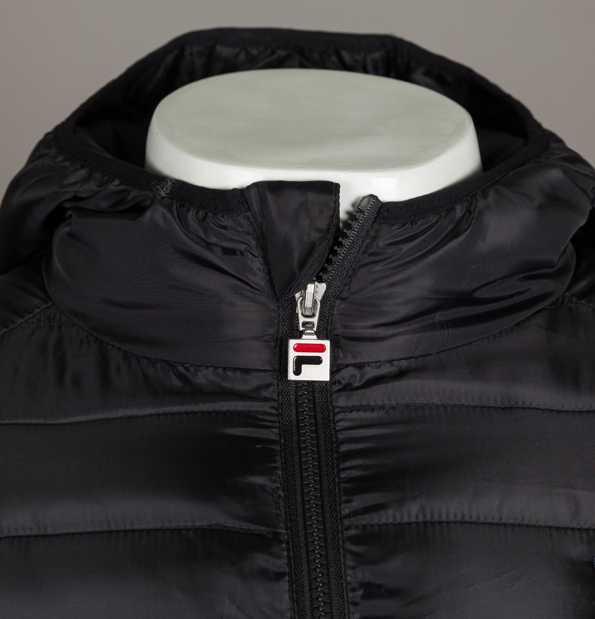 FILA Womens Padded Jacket UK 16 Large Black Nylon, Vintage & Second-Hand  Clothing Online