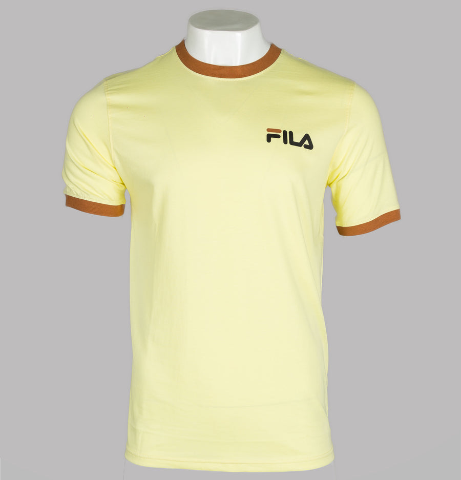 Fila Vintage Rosco Ringer T-Shirt Lemonade