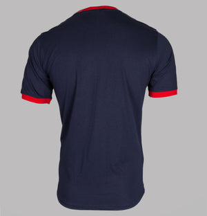 Fila Vintage Rosco Ringer T-Shirt Navy