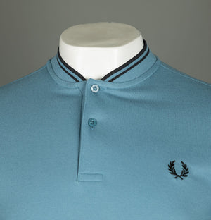 Fred Perry Bomber Collar Polo Shirt Ash Blue