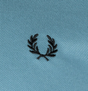 Fred Perry Bomber Collar Polo Shirt Ash Blue