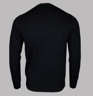 Fred Perry Classic Crew Neck Jumper Black/Shaded Stone