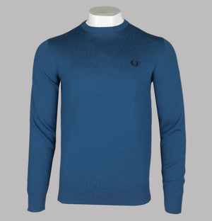 Fred Perry Classic Crew Neck Jumper Midnight Blue