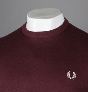 Fred Perry Classic Crew Neck Jumper Oxblood