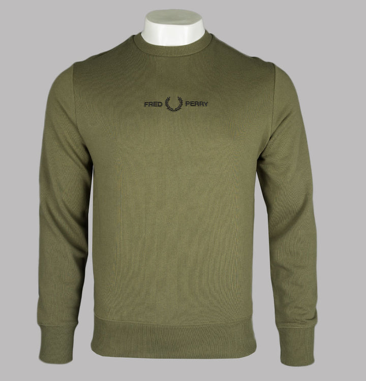 Fred Perry Embroidered Logo Sweatshirt Green