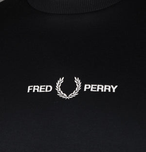 Fred Perry Embroidered Sweatshirt Black