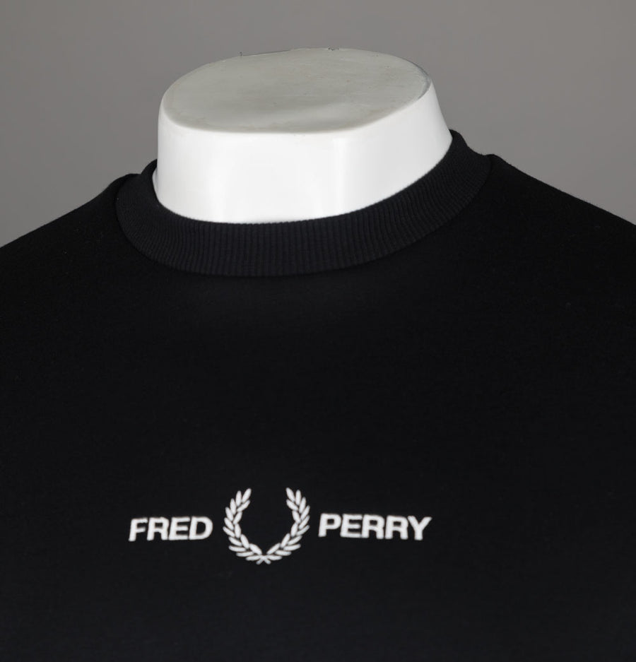 Fred Perry Embroidered Sweatshirt Black