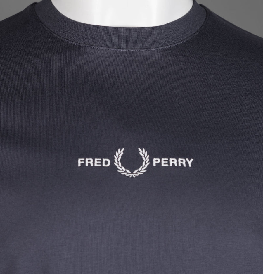 Fred Perry Embroidered T-Shirt Dark Graphite