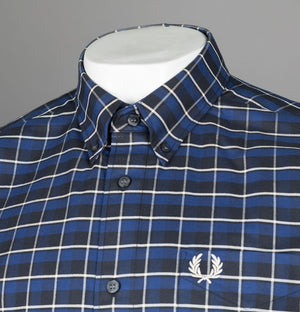 Fred Perry LS Oxford Check Shirt French Navy