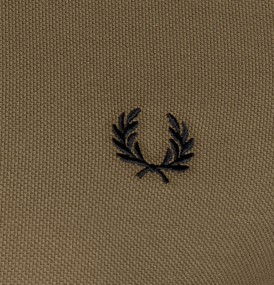 Fred Perry LS Twin Tipped Polo Shirt Shaded Stone