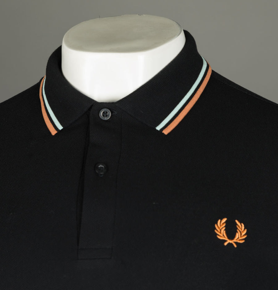 Fred Perry M3600 Polo Shirt Black/Blue/Clay