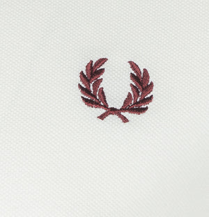 Fred Perry M3600 Polo Shirt Ecru/Oxblood