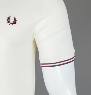 Fred Perry M3600 Polo Shirt Ecru/Oxblood