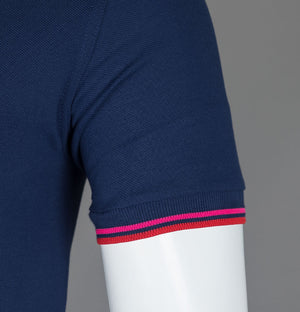 Fred Perry M3600 Polo Shirt French Navy/Magenta