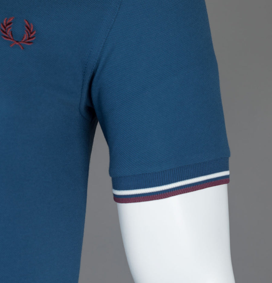 Fred Perry M3600 Polo Shirt Midnight Blue/Snow White