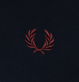 Fred Perry M3600 Polo Shirt Navy/Nut Flake/Oxblood