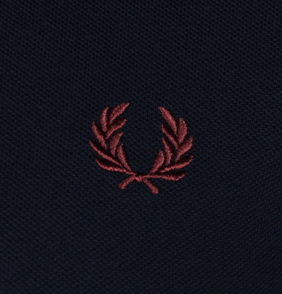 Fred Perry M3600 Polo Shirt Navy/Nut Flake/Oxblood