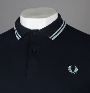 Fred Perry M3600 Polo Shirt Navy/Silver Blue