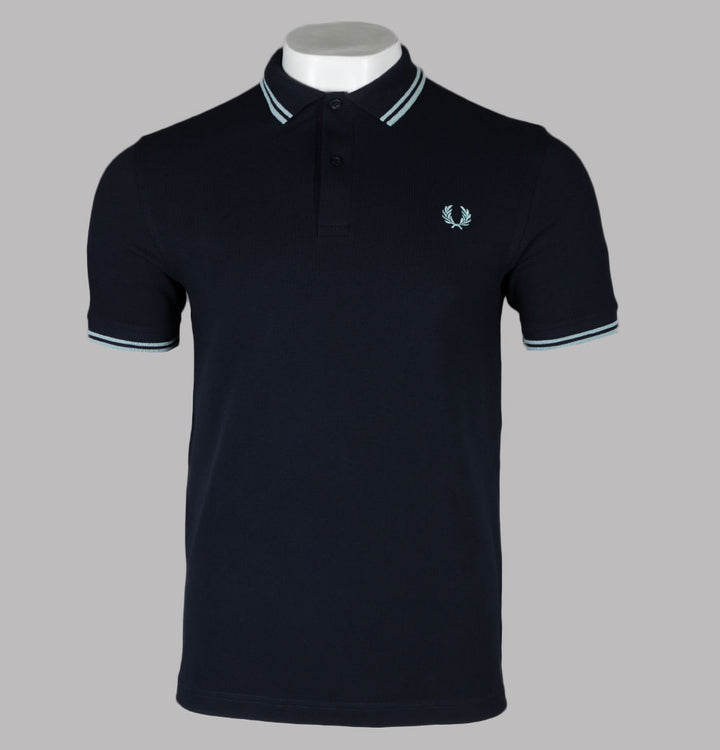 Fred Perry M3600 Polo Shirt Navy/Silver Blue