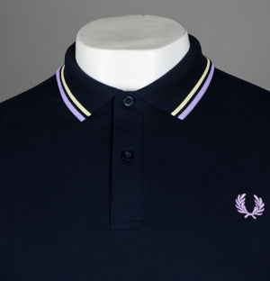 Fred Perry M3600 Polo Shirt Navy/Wax Yellow