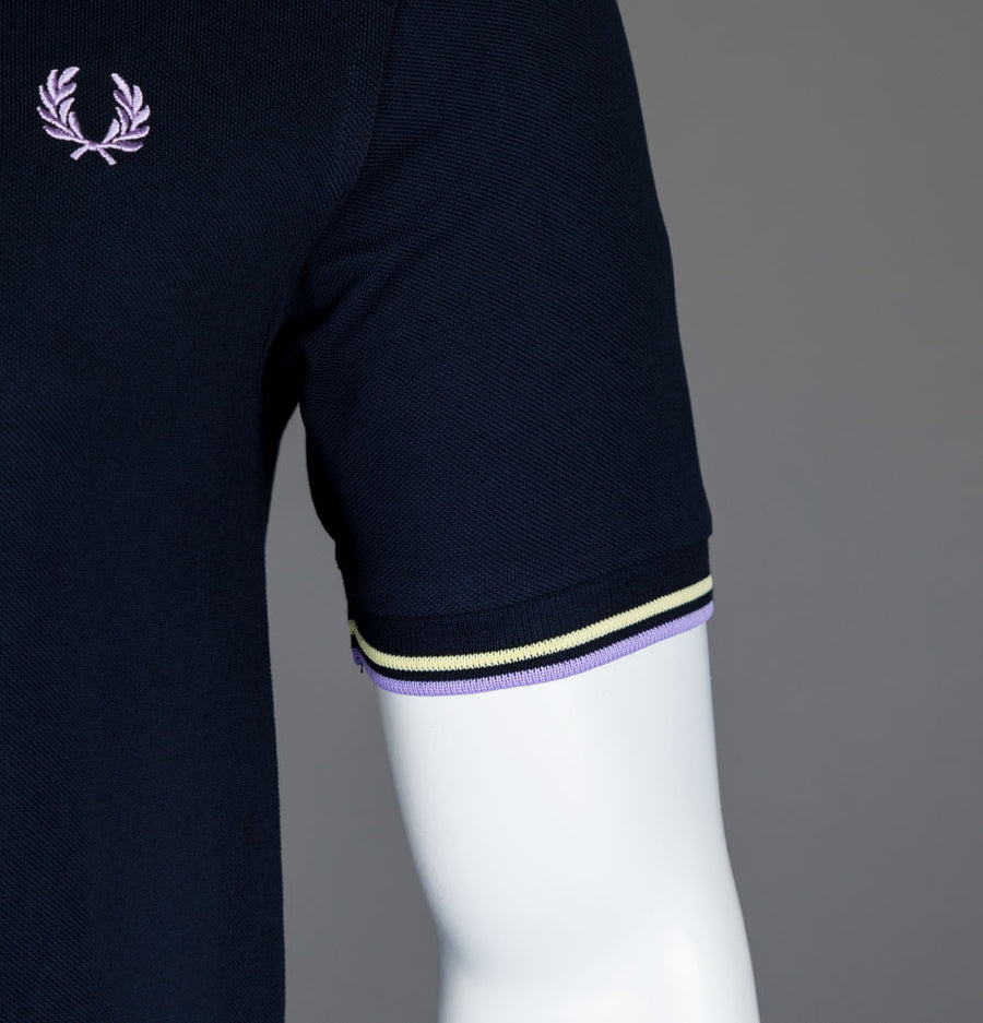 Fred Perry M3600 Polo Shirt Navy/Wax Yellow