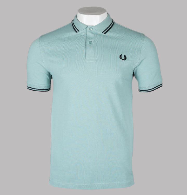 Fred Perry M3600 Polo Shirt Silver Blue/Black