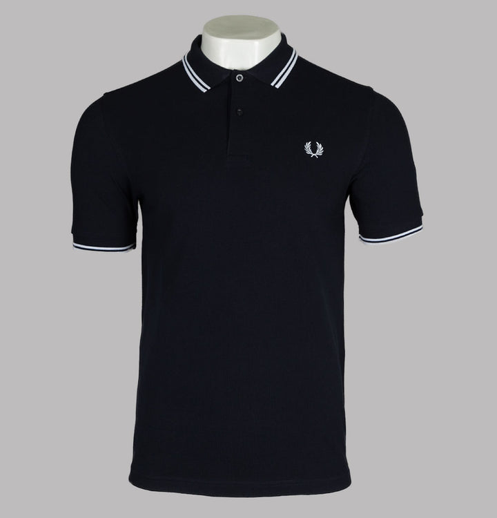Fred Perry M3600 Polo Shirt Navy Blue/White