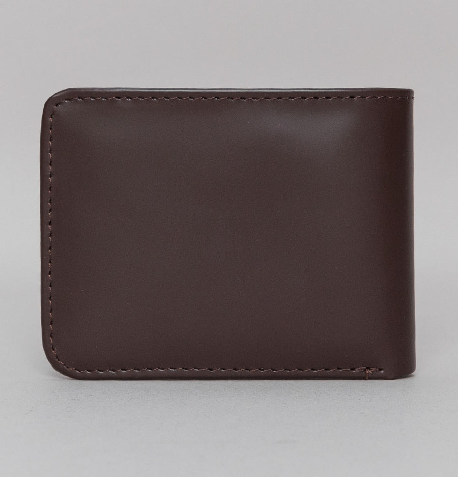 Fred Perry Matt Leather Billfold Wallet Ox Blood