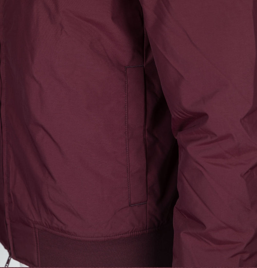 Fred Perry Padded Hooded Brentham Jacket Oxblood