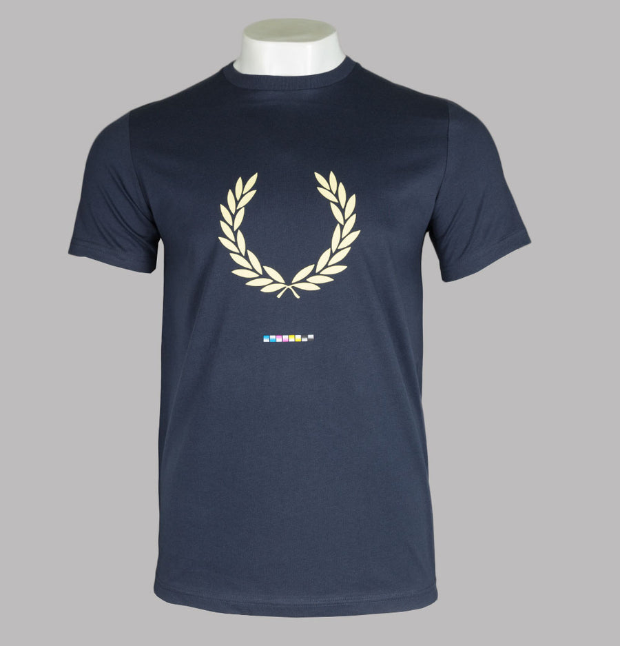 Fred Perry Print Registration T-Shirt Dark Airforce