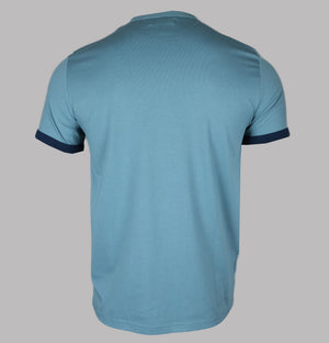 Fred Perry Ringer T-Shirt Ash Blue/Blue